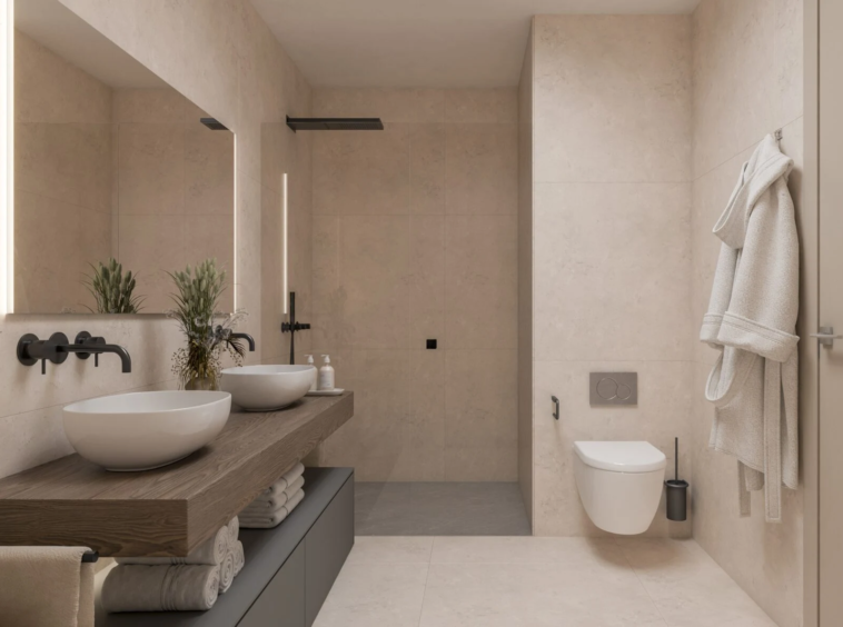 Representative contemporary bathroom
