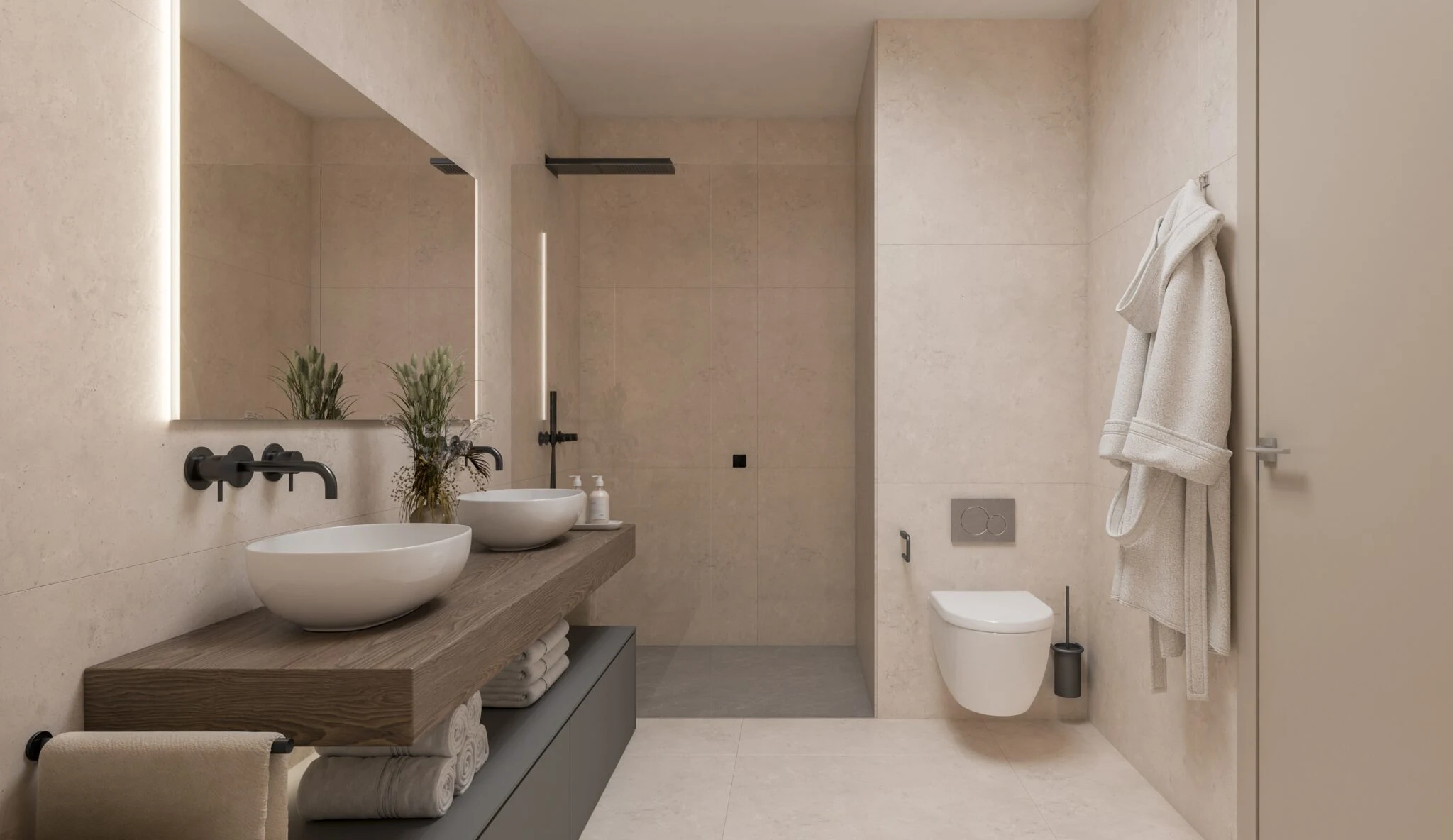 Representative contemporary bathroom