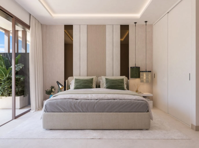 Representative contemporary bedroom