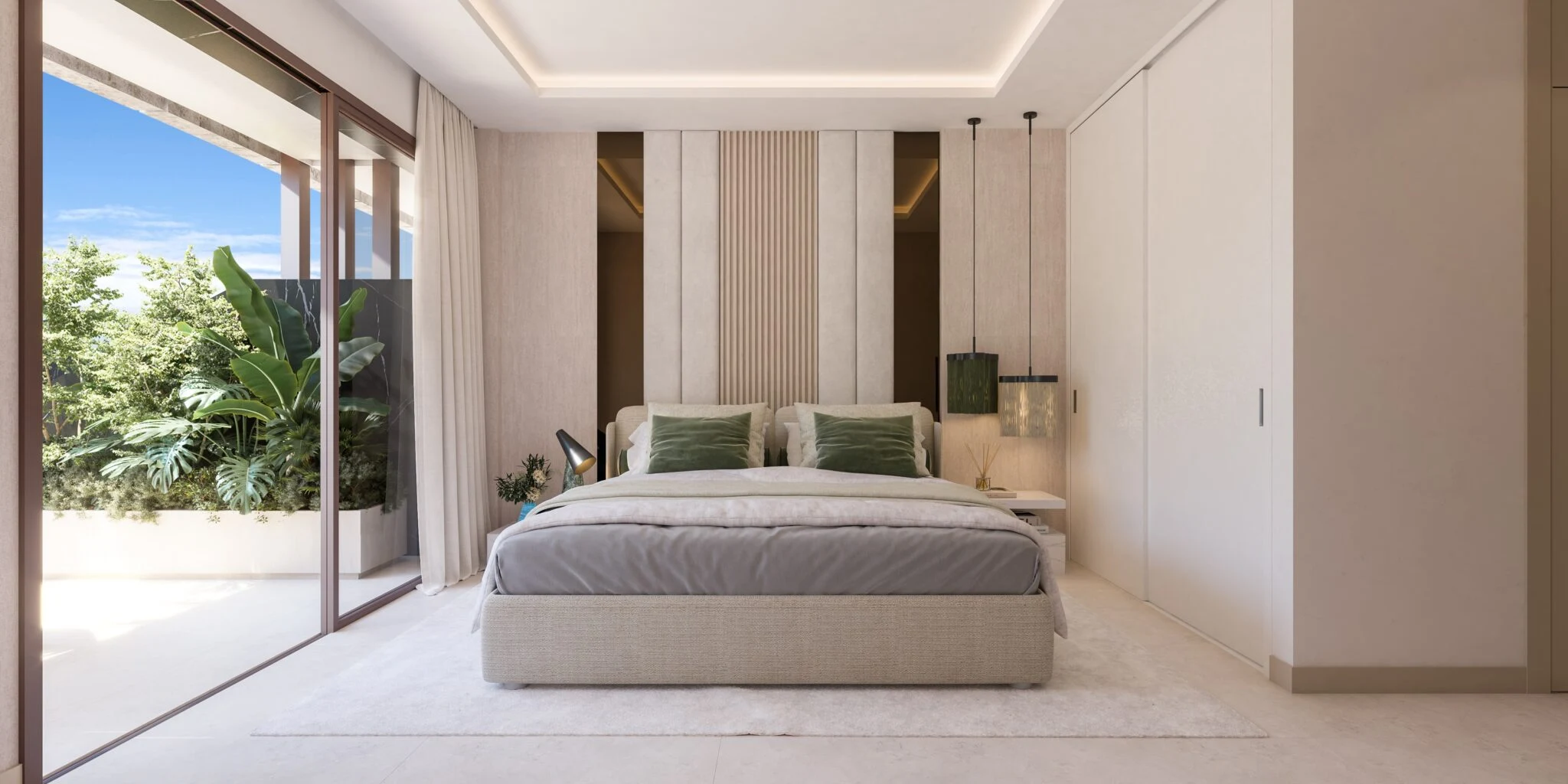 Representative contemporary bedroom