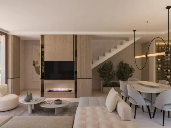 Representative duplex penthouse living room