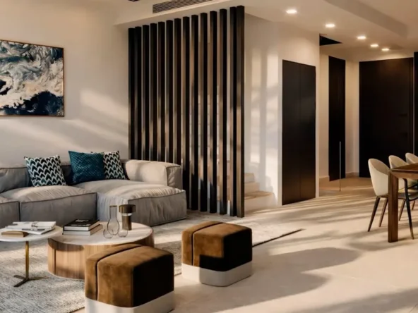 Illustrative living and dining room in a townhouse in Elviria
