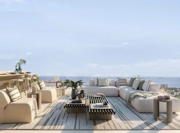 Representative penthouse rooftop lounge in Elviria