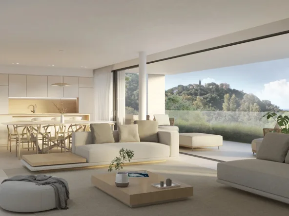 Illustrative open-plan living and dining room in Elviria