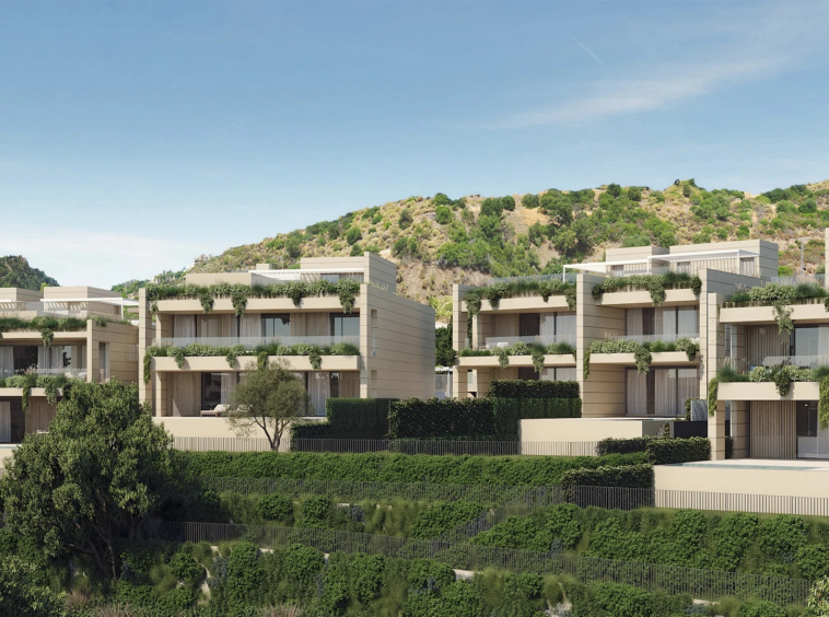 Illustrative residential buildings and landscaped surroundings in Elviria