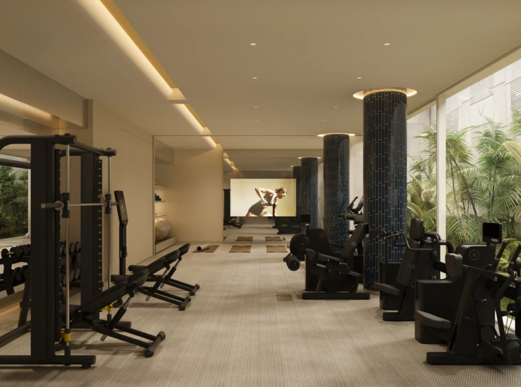 Illustrative shared fitness room in an Estepona development