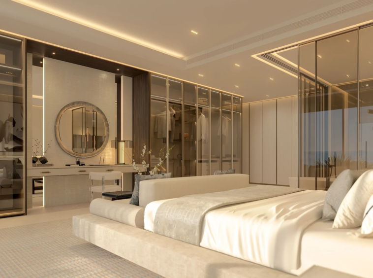 Illustrative bedroom interior in a contemporary Estepona residence