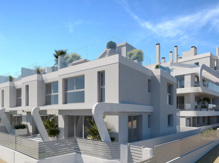Illustrative contemporary residential buildings in Estepona