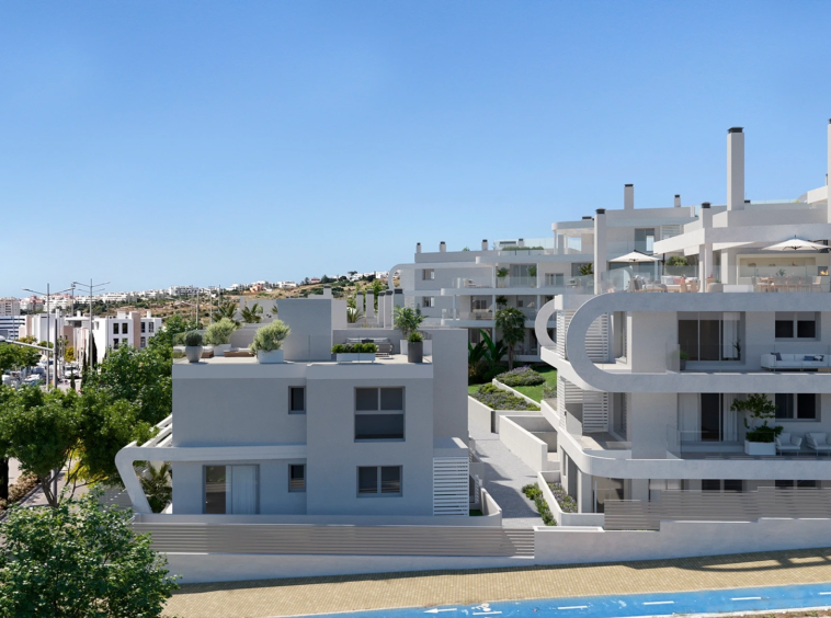 Illustrative apartments and townhouses within the development
