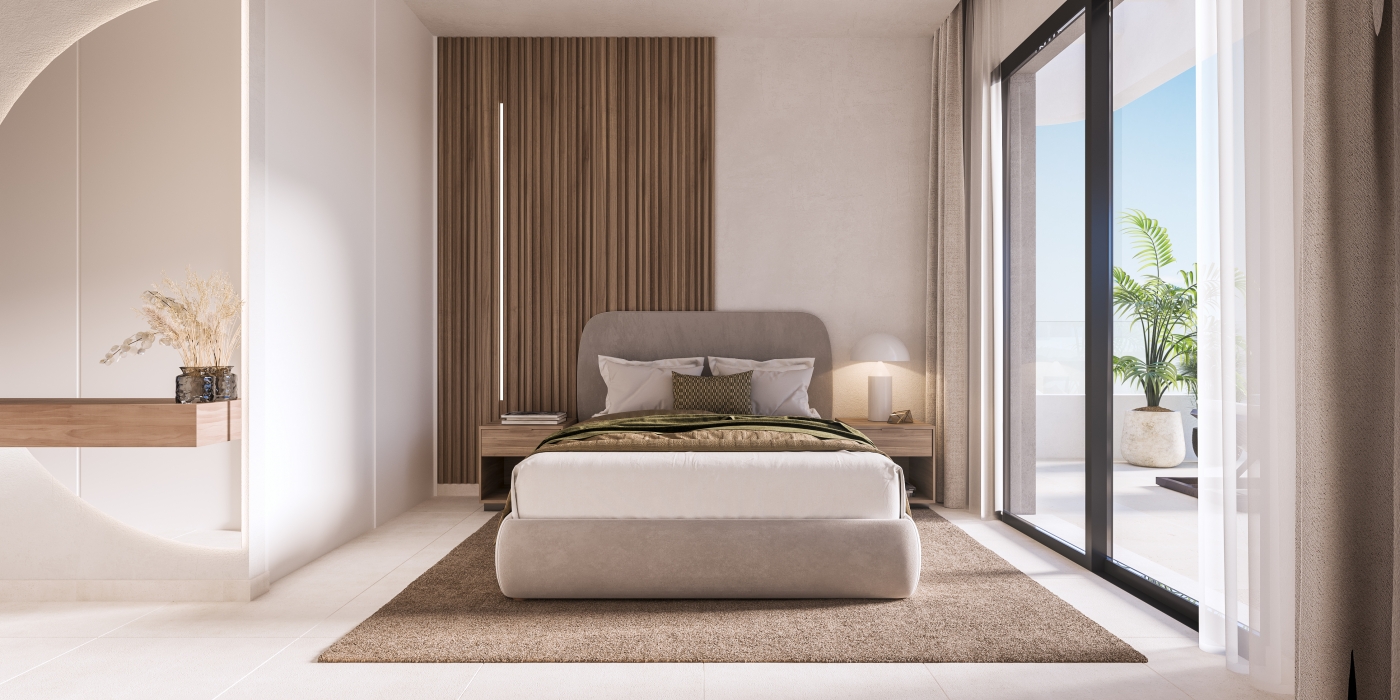 Illustrative main bedroom
