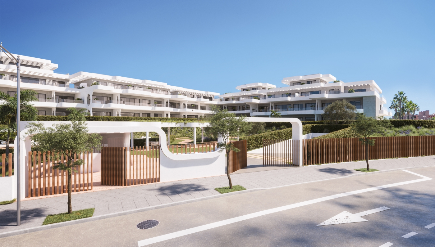 Illustrative residential entrance and facade