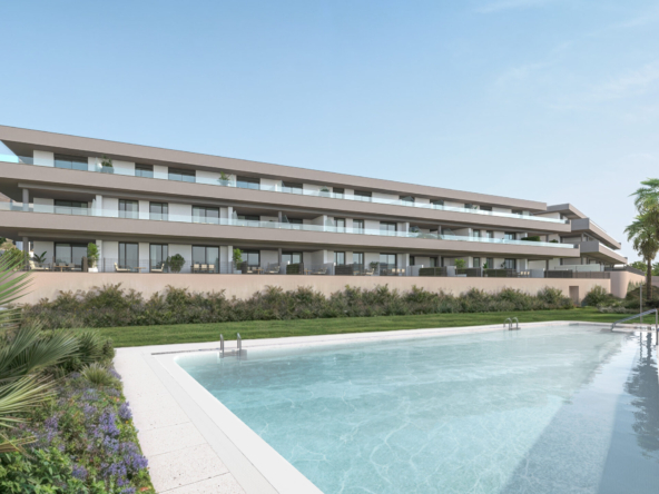 Illustration of the communal swimming pool in Estepona