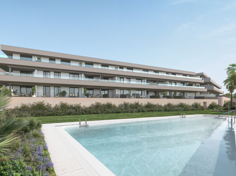Illustration of the communal swimming pool in Estepona