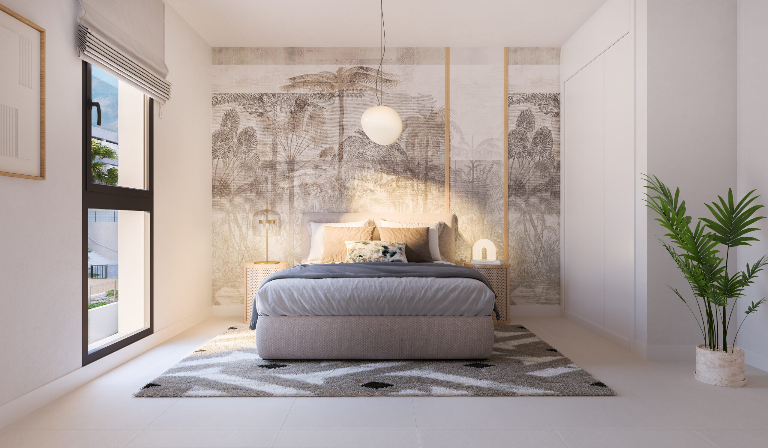 Illustration of a representative second bedroom