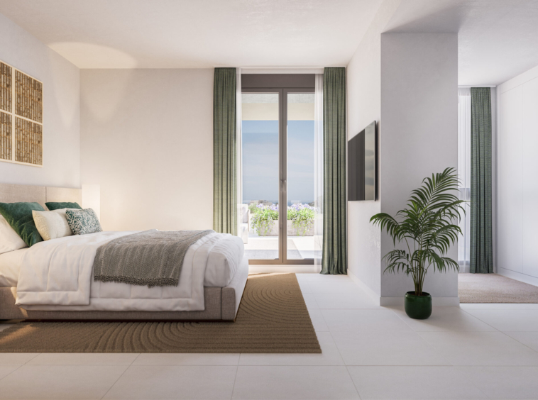 Illustration of a representative main bedroom