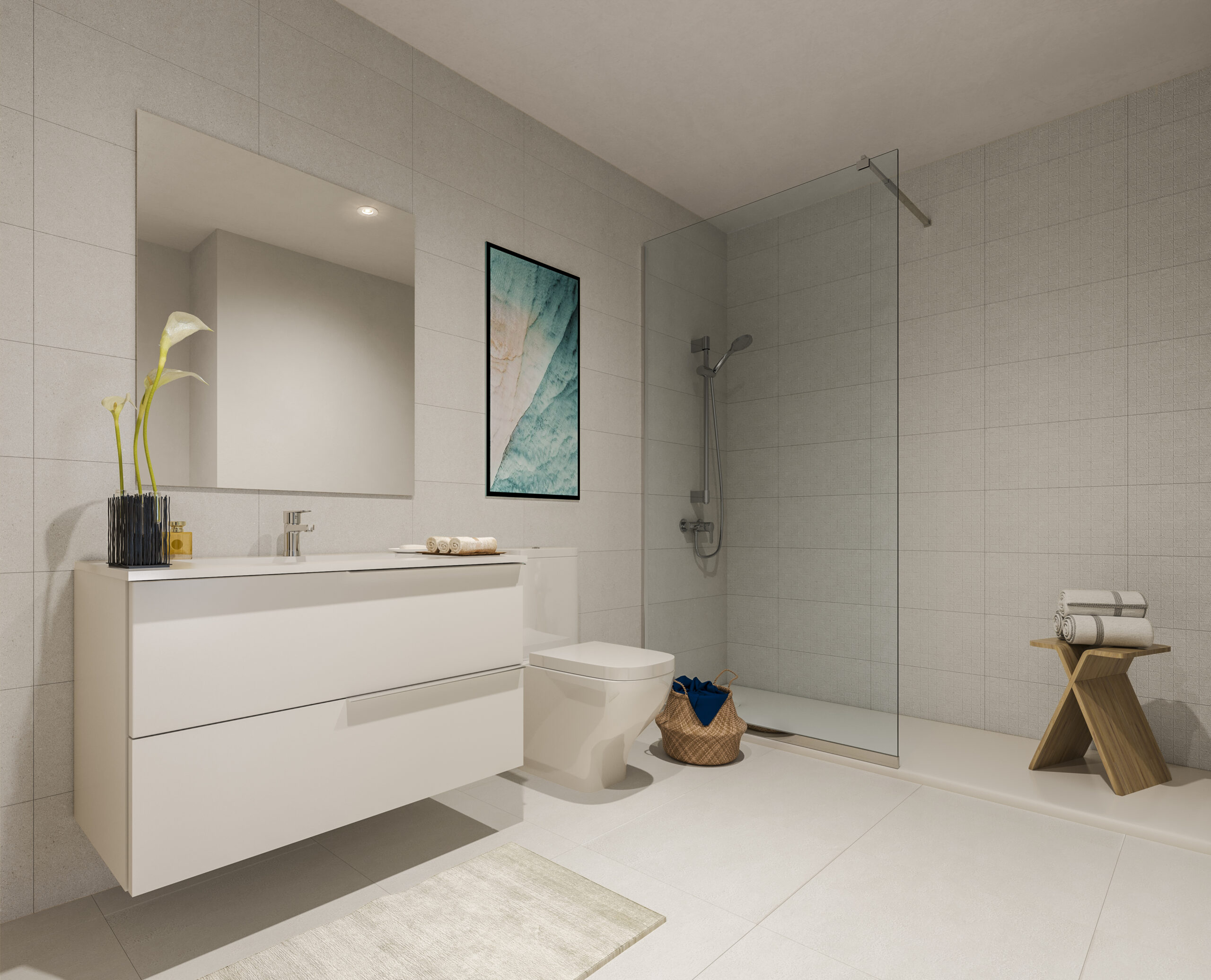 Illustration of a representative bathroom