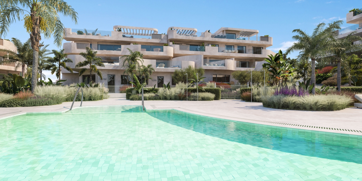 Illustrative shared pool and residential grounds