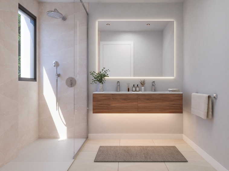 Illustrative bathroom with shower