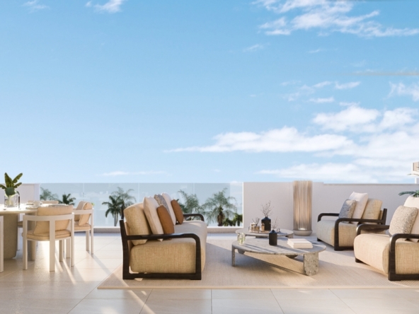 Illustrative spacious outdoor terrace