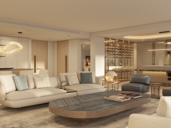 Illustrative open living area facing the Mediterranean in Estepona