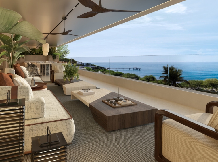 Illustrative south-facing terrace overlooking the sea in Estepona