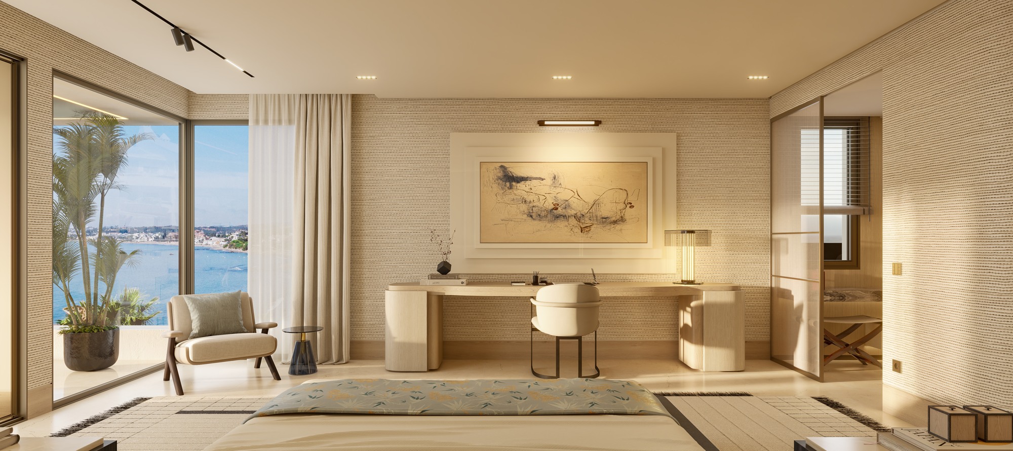 Illustrative bedroom interior in Estepona