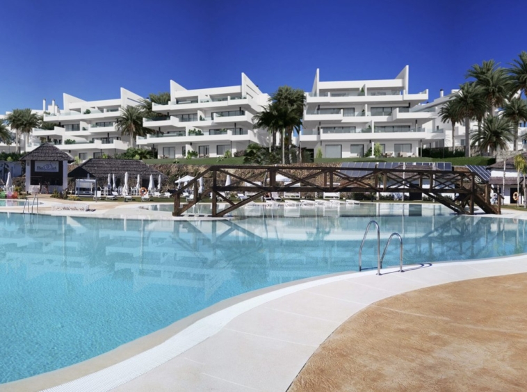 Shared swimming pool and landscaped grounds in Estepona