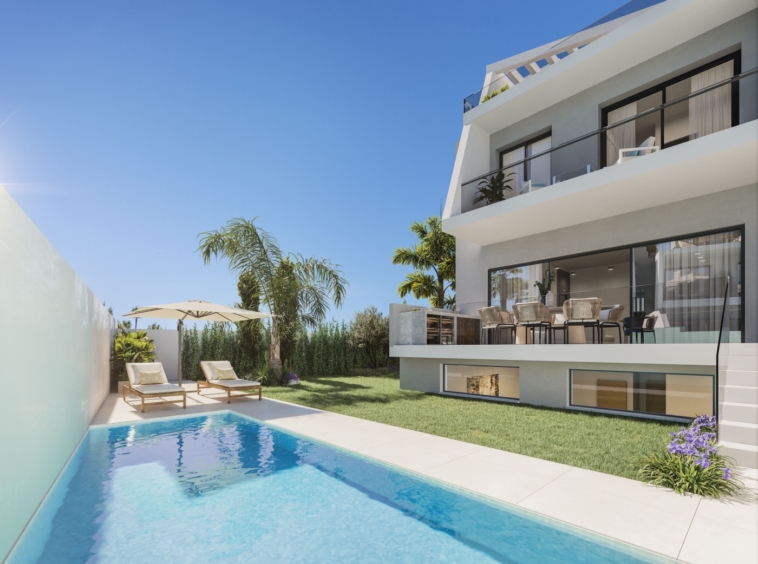 Illustrative house exterior and garden