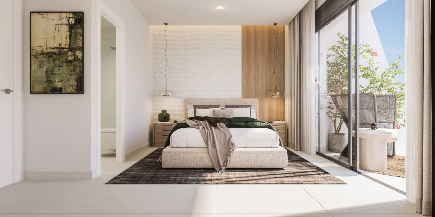 Illustrative bedroom interior