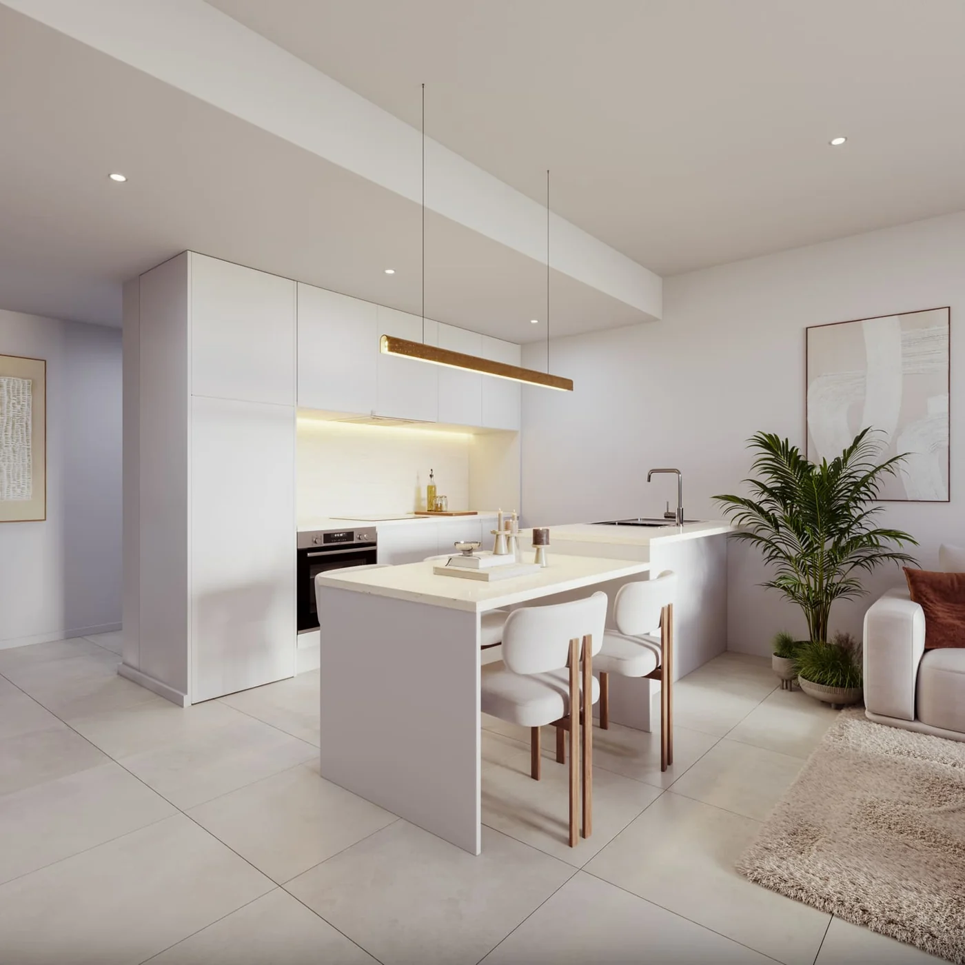 Illustrative kitchen finishes in a modern Fuengirola apartment
