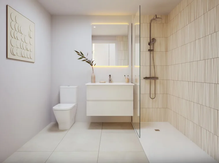 Illustrative bathroom finishes