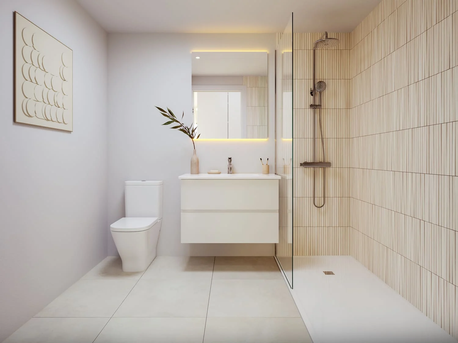 Illustrative bathroom finishes