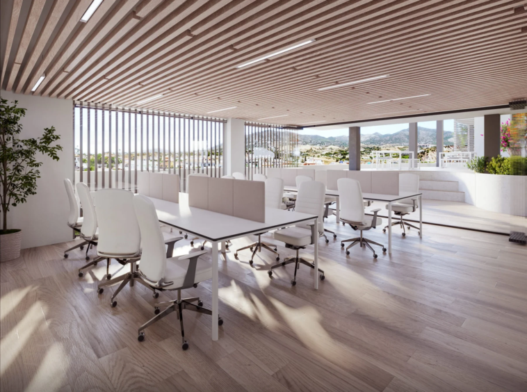 Residents coworking room — illustration