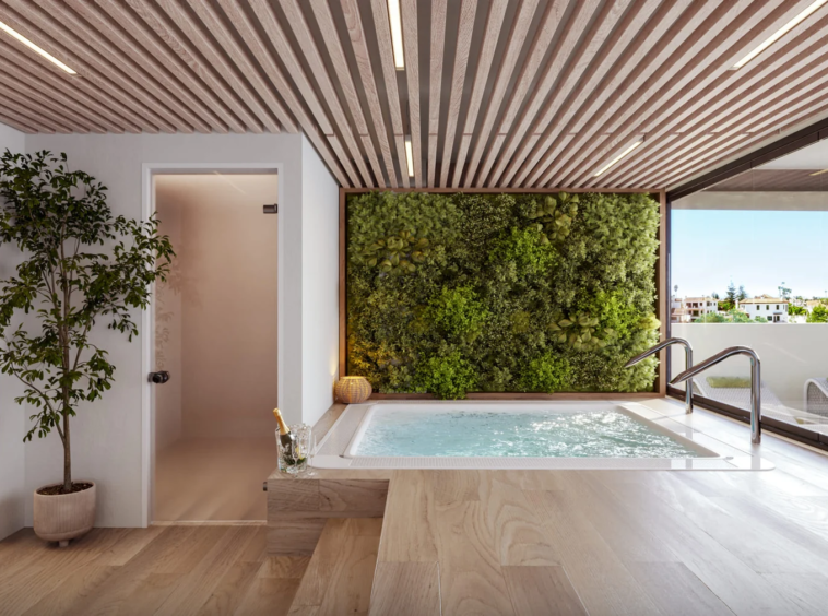 Shared spa and relaxation area — illustration