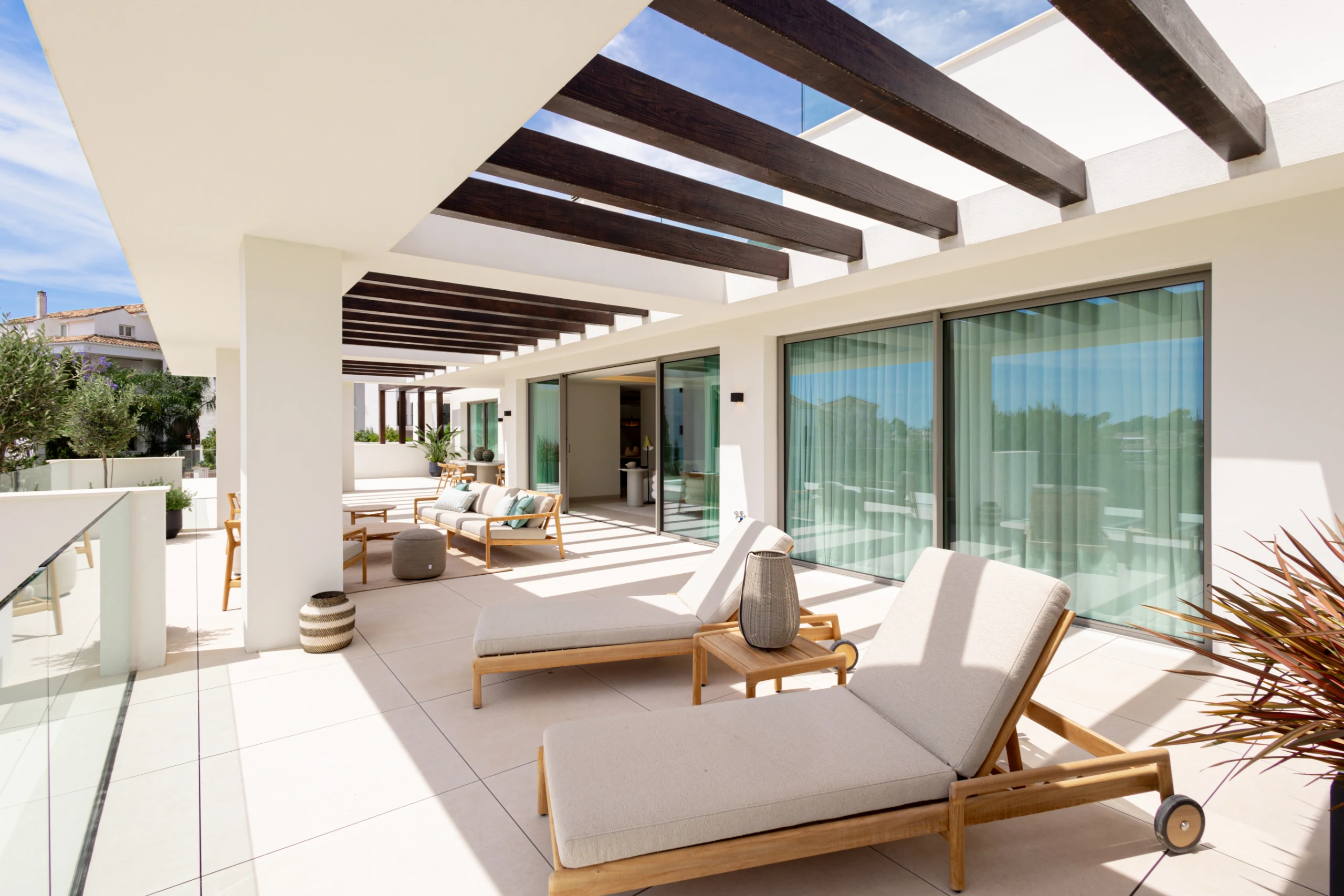 Representative show-home covered terrace