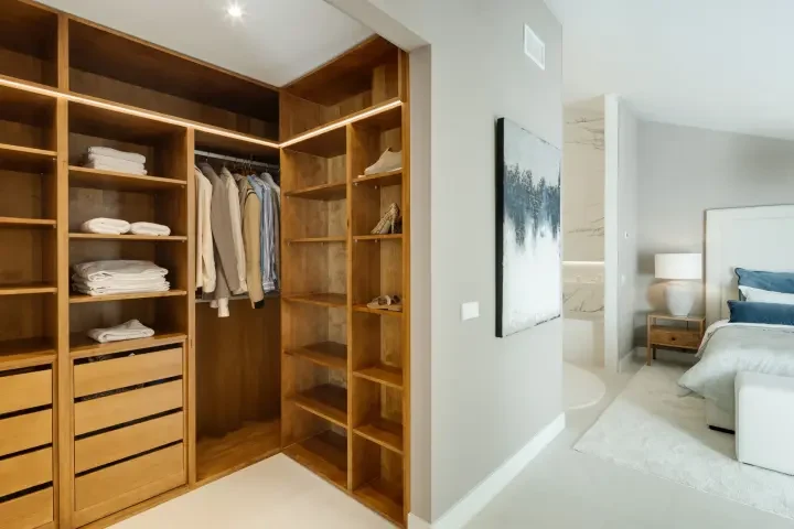 Walk-in wardrobe adjoining the principal bedroom