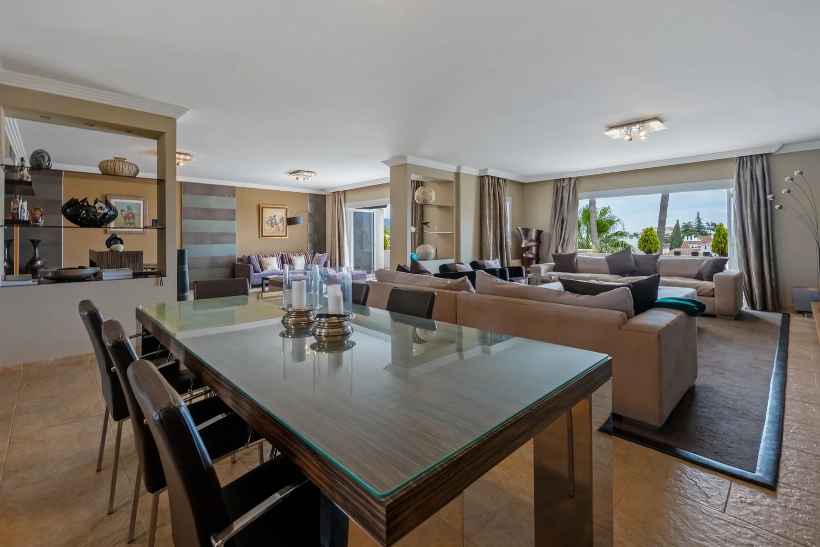 Dining area beside the living room