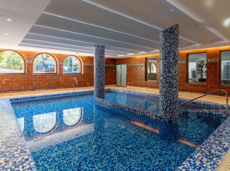 Communal indoor heated swimming pool