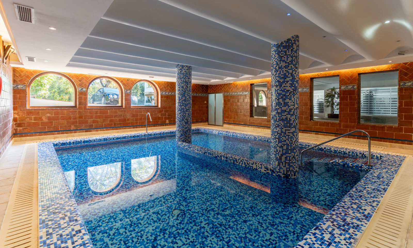 Communal indoor heated swimming pool