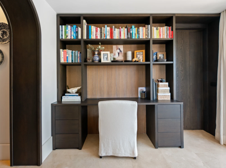 Built-in workspace and shelving on Marbella’s Golden Mile