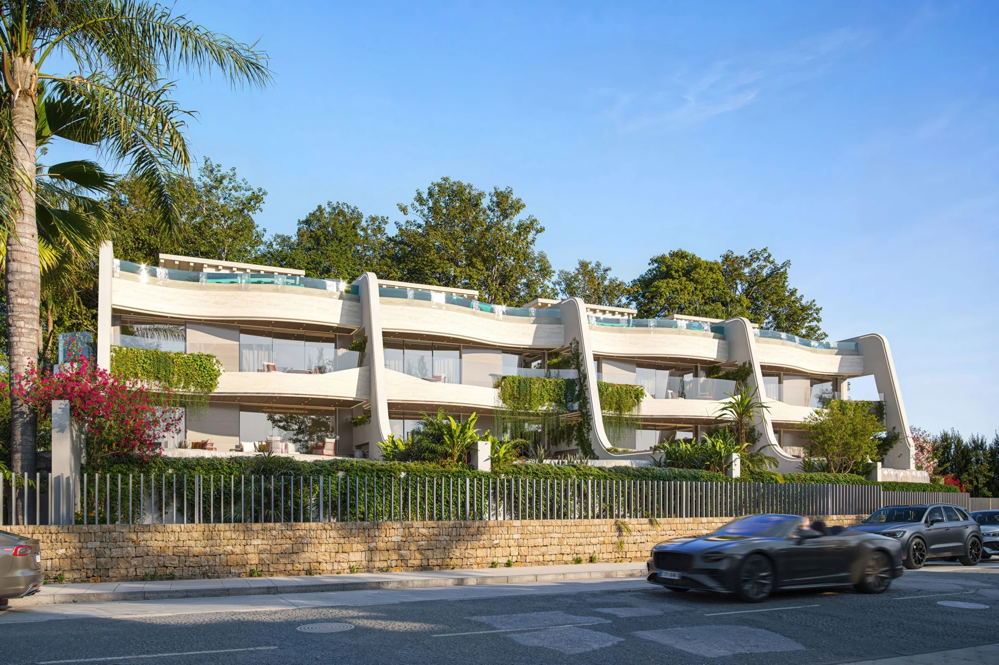 Illustrative exterior of residences on Marbella Golden Mile