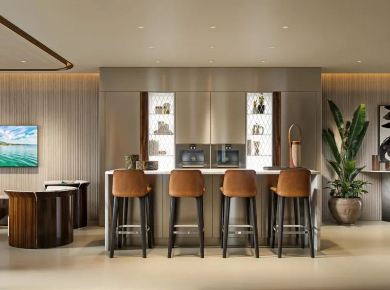Illustrative open-plan kitchen and living area