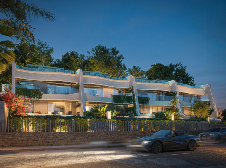Illustrative residences at dusk on Marbella Golden Mile