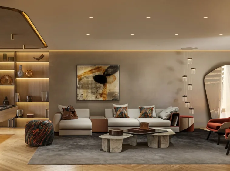 Illustrative lounge and entertainment area