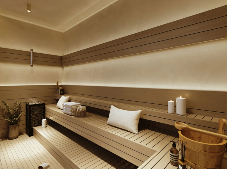 Illustrative private sauna
