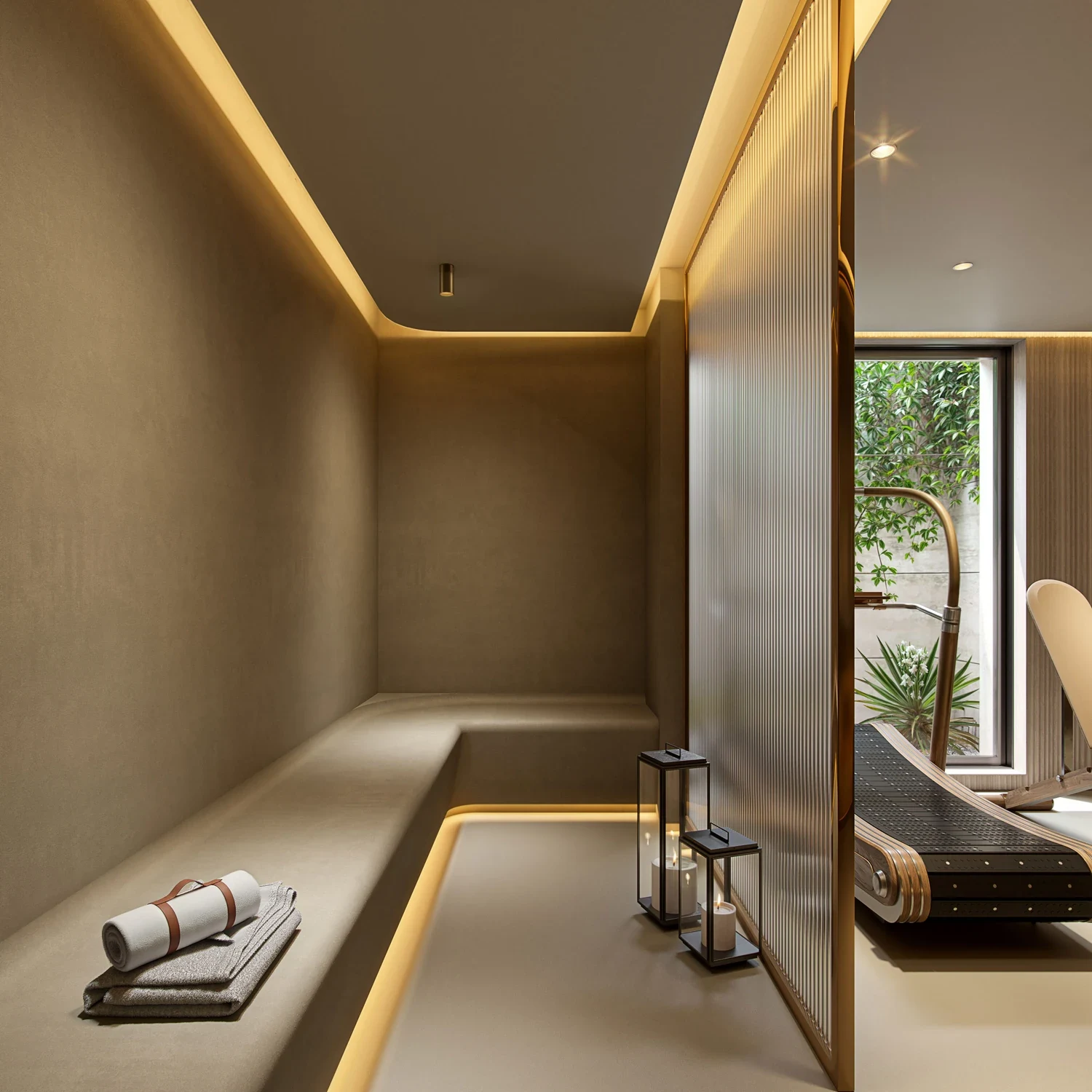 Illustrative private spa area