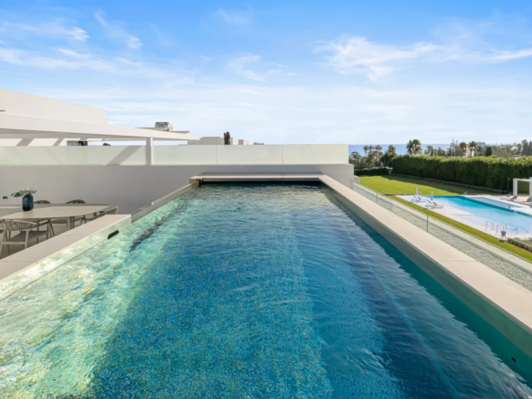 Private rooftop swimming pool with views across the Golden Mile