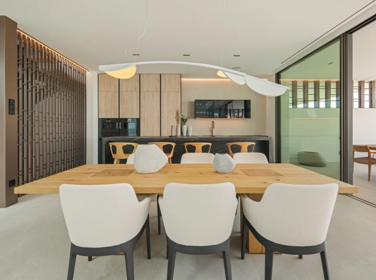 Dining area beside the open-plan kitchen