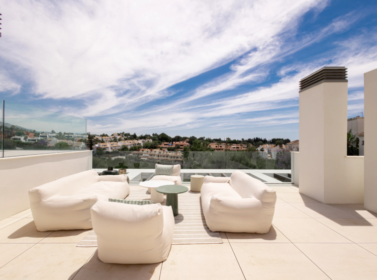 Representative show-home rooftop lounge