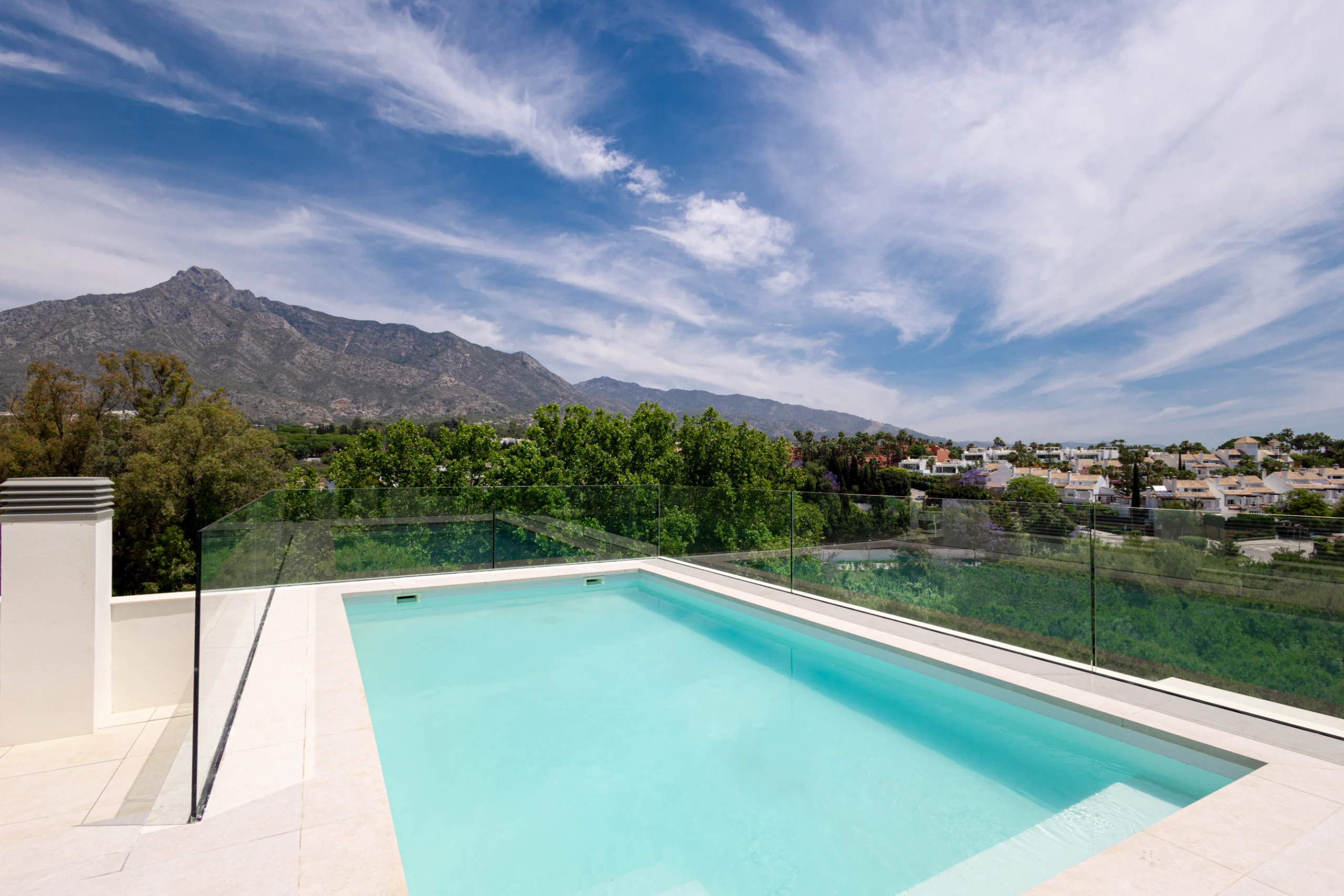 Representative show-home rooftop pool on the Golden Mile